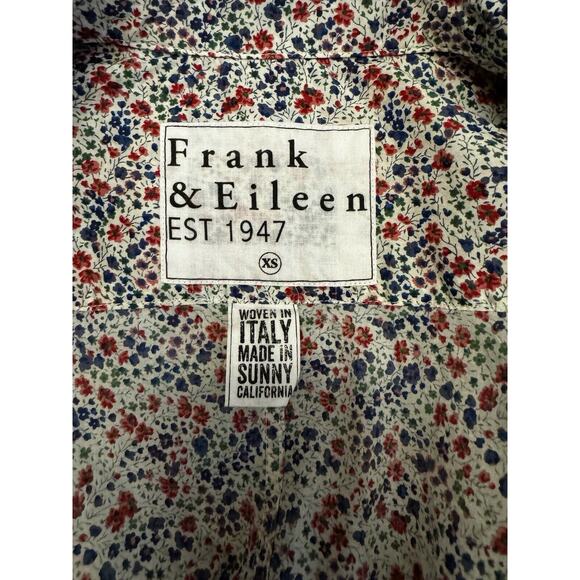 Frank & Eileen Floral Barry 100% Cotton Button Up Blouse Top Size XS - Picture 5 of 7